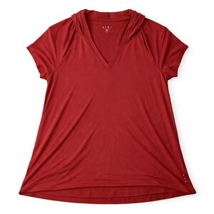 Livi Red V-Neck Short Sleeve Top